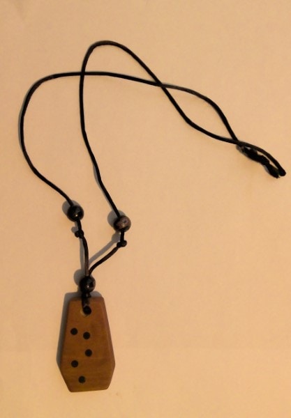 Wood Pendant Necklace - Tribal Style for sale