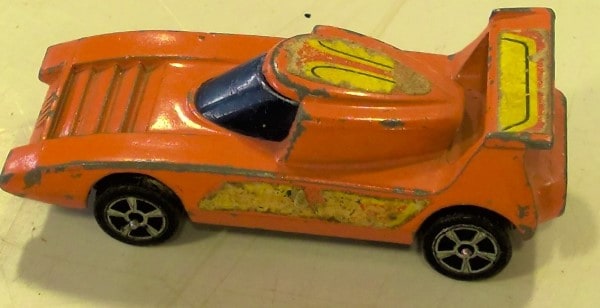 Side view of The Futura Whizzwheels Corgi Juniors Diecast Car for sale on heinventures.ca