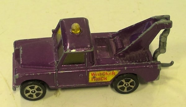 Corgi Juniors Whizzwheels Land Rover Tow Truck Purple for sale on Hein Ventures' Vintage Store online