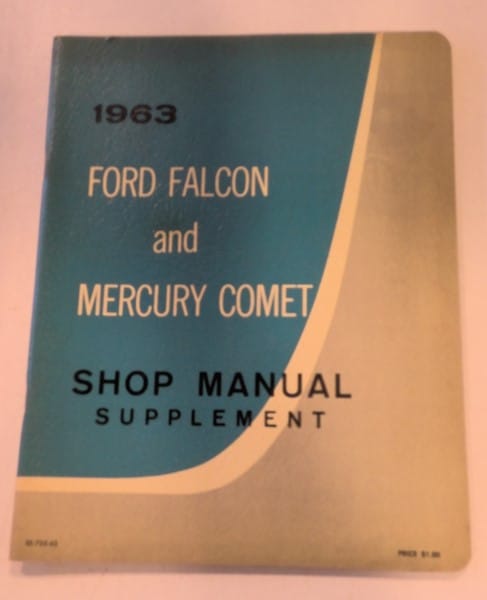 1963 Ford Falcon and Mercury Comet Shop Manual Supplement for sale