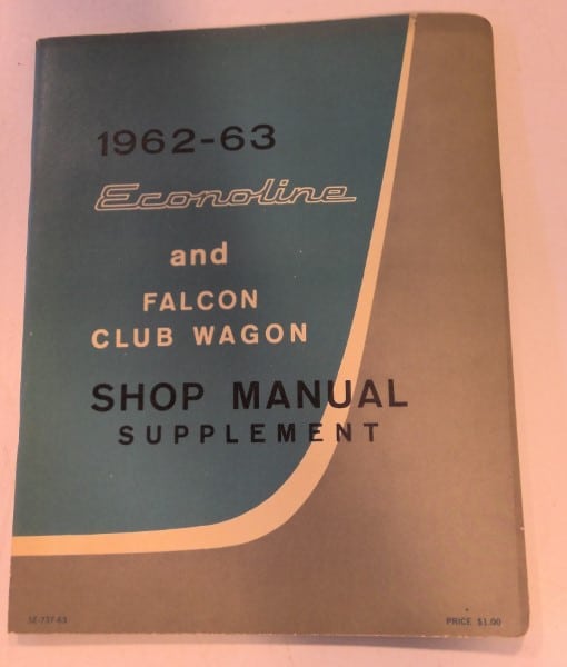 1962-63 Econoline and Falcon Club Wagon Shop Manual Supplement for sale