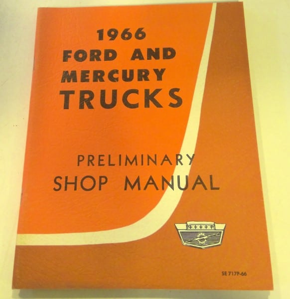 1966 Ford and Mercury Trucks Preliminary Shop Manual for sale