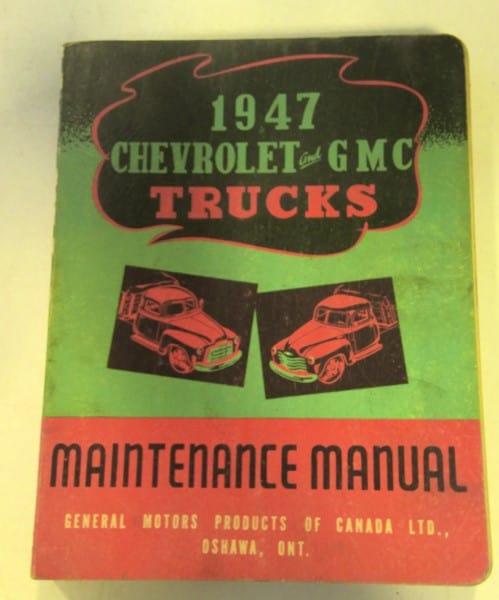 1947 Chevrolet and GMC Trucks Maintenance Manual for sale