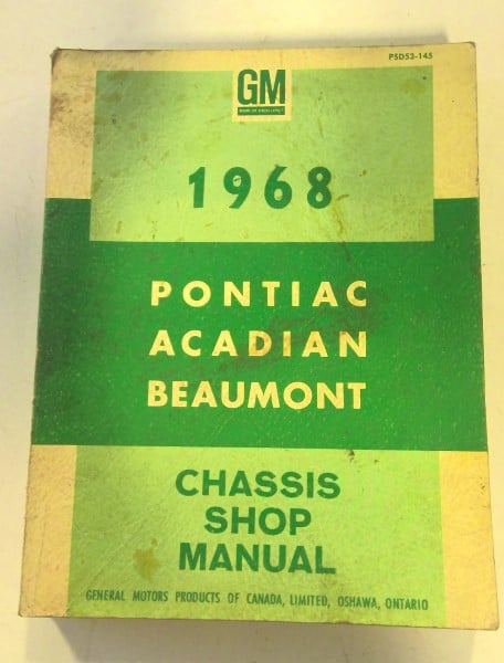 1968 Pontiac Acadian Beaumont Chassis Shop Manual for sale