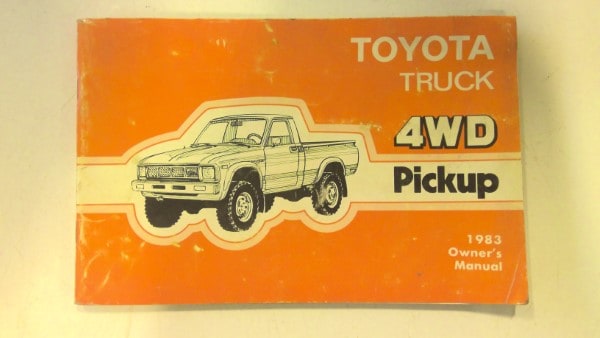 1983 Toyota Truck 4x4 Pickup Owner's Manual for sale