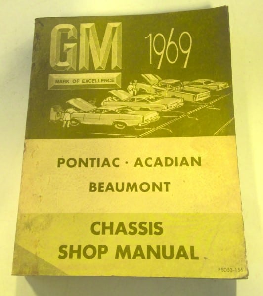 1969 Pontiac Acadian Beaumont Chassis Shop Manual for sale