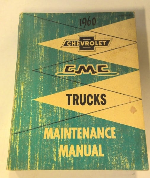 1960 Chevrolet GMC Trucks Maintenance Manual. for sale