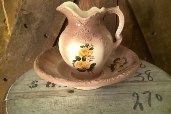 Vintage Arnels Water Pitcher and Wash Basin for sale