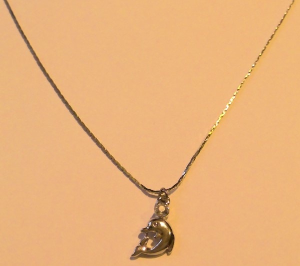 18RGP Necklace with Dolphin Pendant for sale