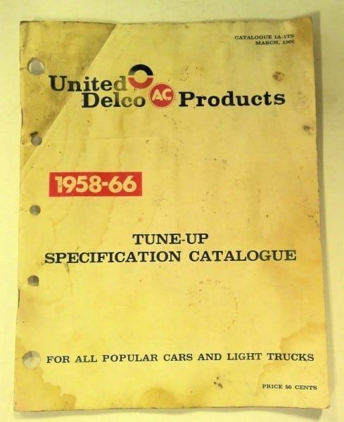 1958-1966 United Delco Tune-Up Specifications Catalogue for sale