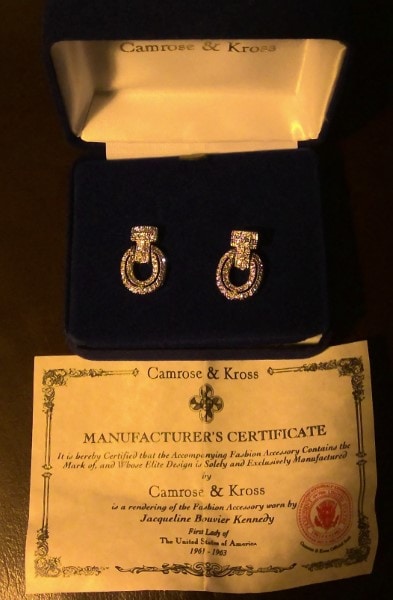 Camrose & Kross Jacqueline Kennedy Earrings for sale