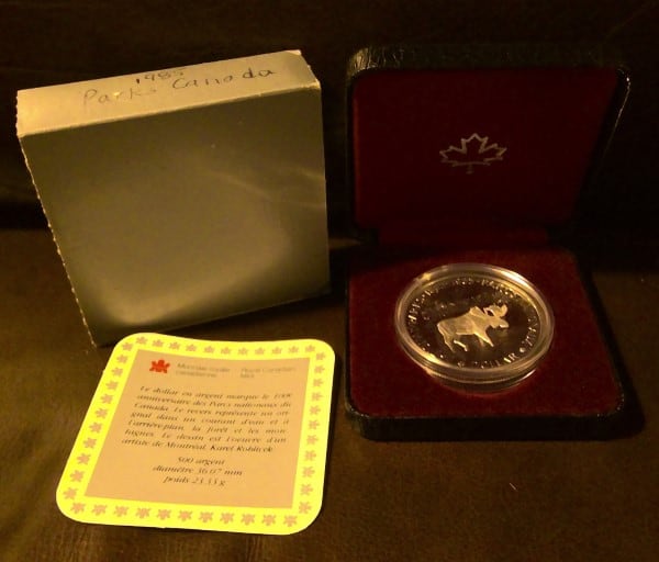 1985 Canada Silver Proof Dollar - Parks Canada for sale