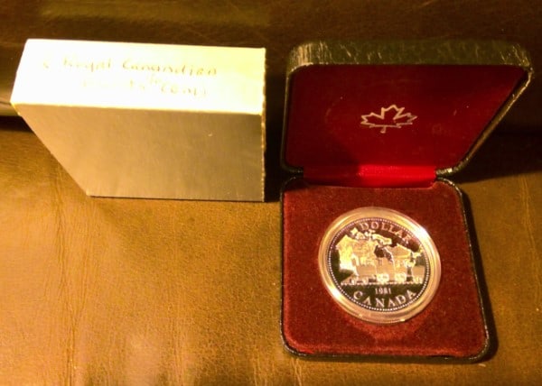 1981 Canada Silver Proof Dollar - Railroad for sale