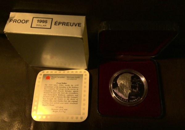 1995 Canada Silver Proof Dollar - Hudson's Bay Co. for sale