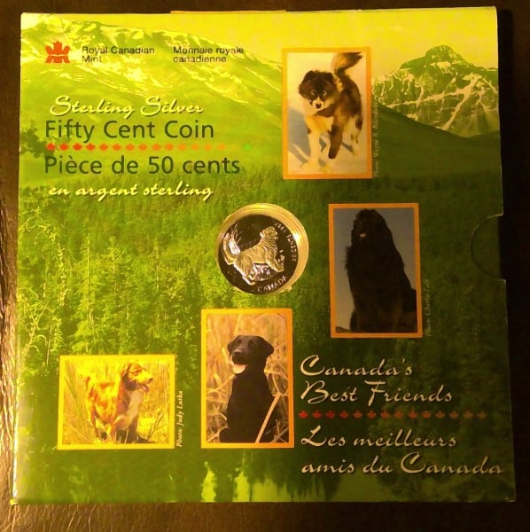 1997 Canada Silver 50 Cent - Canada's Best Friends Proof Coin for sale