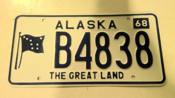 1968 Alaska License Plate for sale