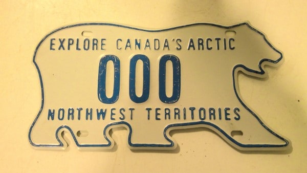 Vintage North West Territories License Plate for sale