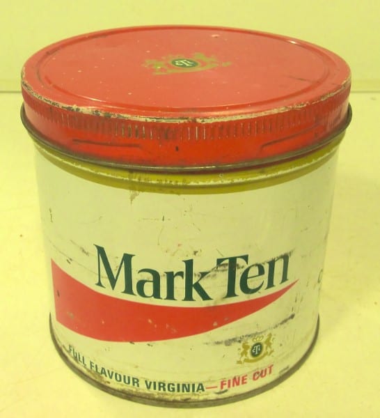 Vintage Mark Ten Cigarette Tobacco Tin for sale