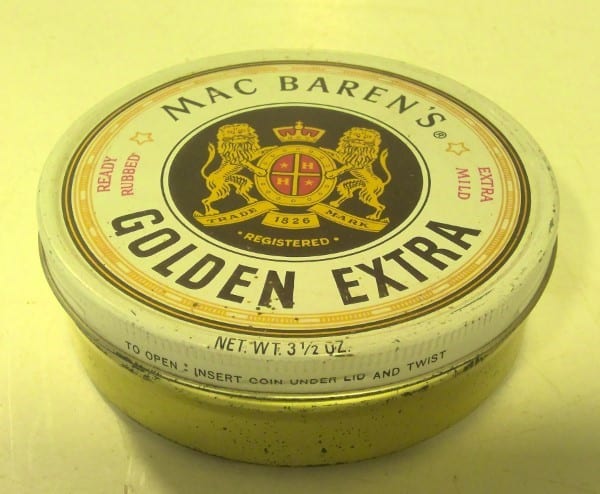 Vintage Mac Baren's Golden Extra Pipe Tobacco Tin for sale