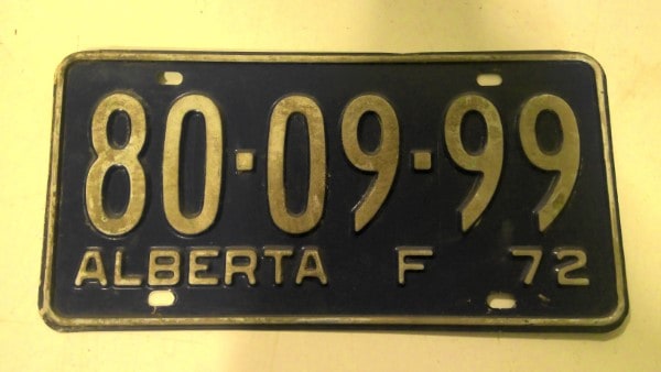 1972 Alberta Farm License Plate for sale