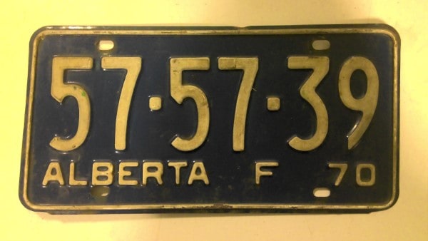 1970 Alberta Farm License Plate for sale