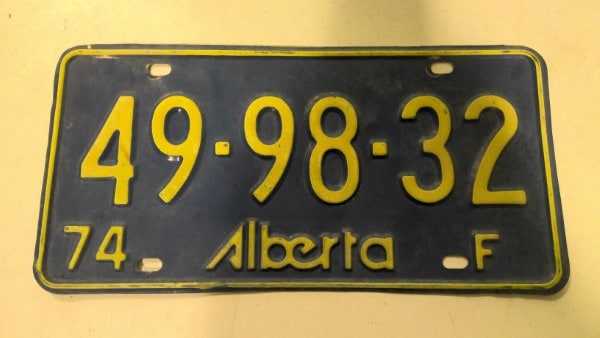 1974 Alberta Farm License Plate for sale