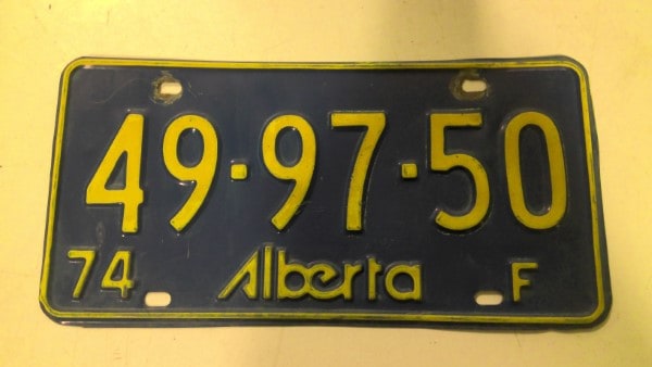 1974 Alberta Farm License Plate for sale