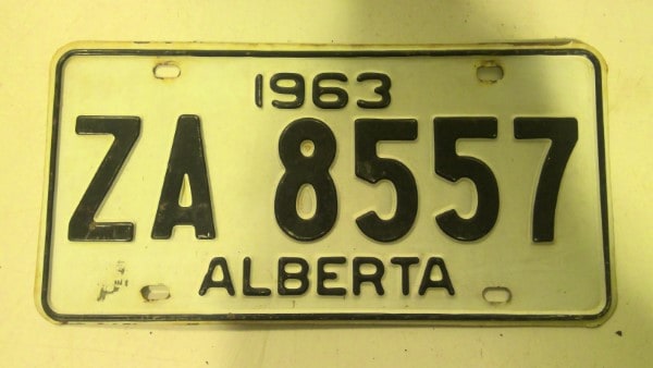 1963 Alberta License Plate for sale