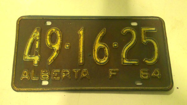 1964 Alberta Farm License Plate for sale