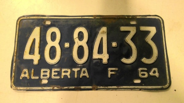 1964 Alberta Farm License Plate for sale