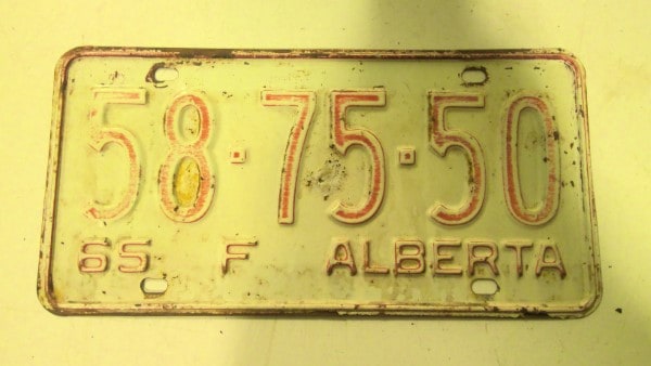 1965 Alberta Farm License Plate for sale