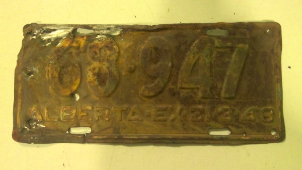 1948 Alberta License Plate for sale