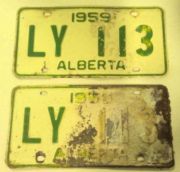 Matching Set of 1959 Alberta License Plates for sale