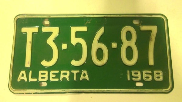 1968 Alberta License Plate for sale