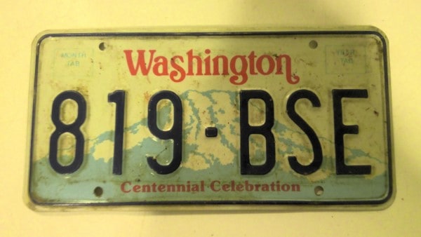 Washington Stage License Plate for sale