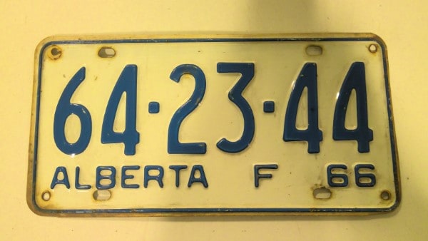 1966 Alberta Farm License Plate for sale