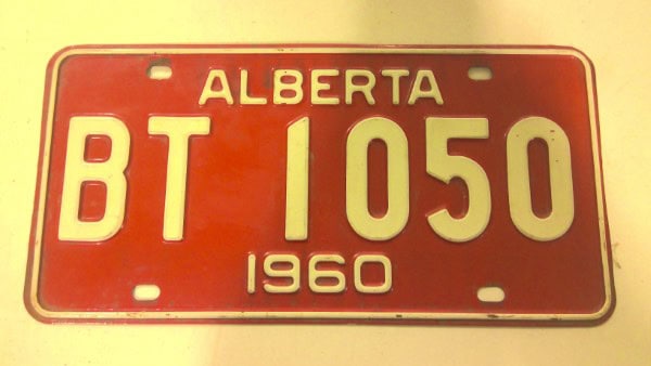 1960 Alberta License Plate for sale