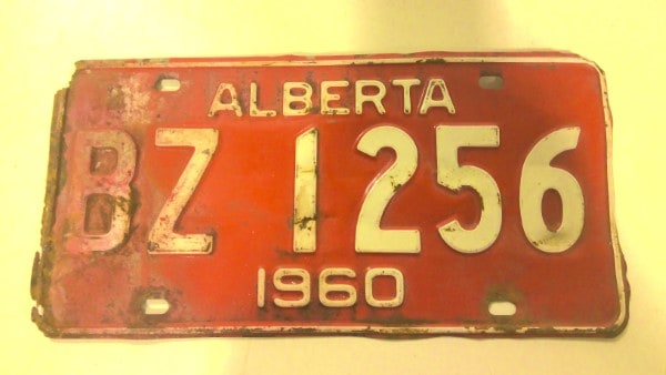 1960 Alberta License Plate for sale