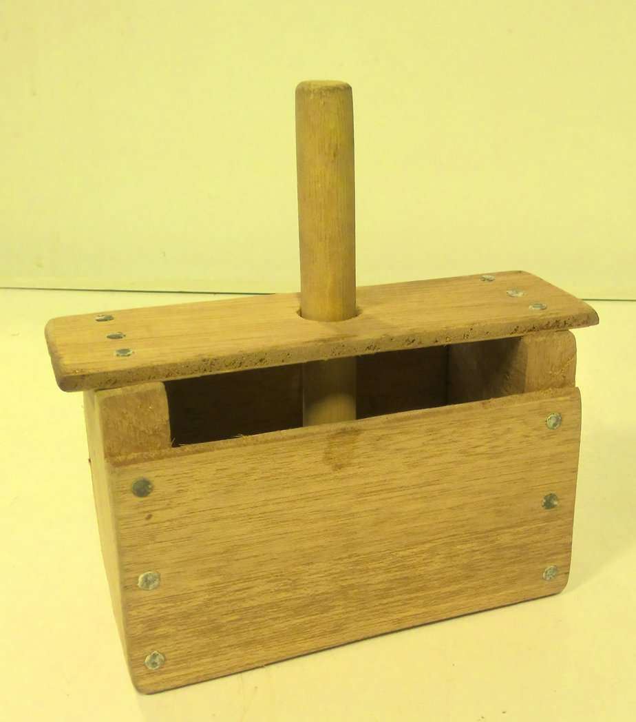 Antique Wood Butter Press for sale