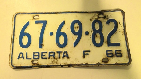 1966 Alberta Farm License Plate for sale