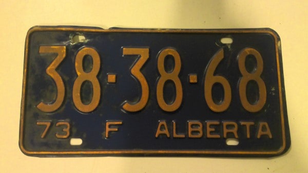 1973 Alberta Farm License Plate for sale