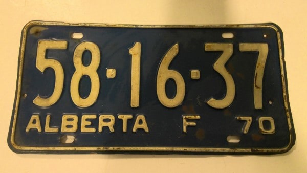 1970 Alberta Farm License Plate for sale