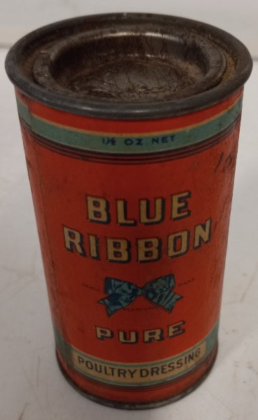 Vintage Blue Ribbon Poultry Dressing Spice Paper Label for sale on Hein Ventures' online store