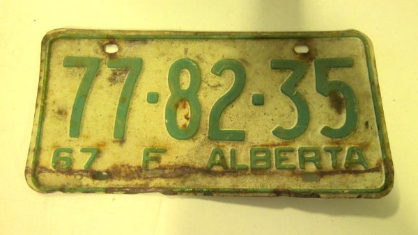 1967 Alberta Farm License Plate for sale