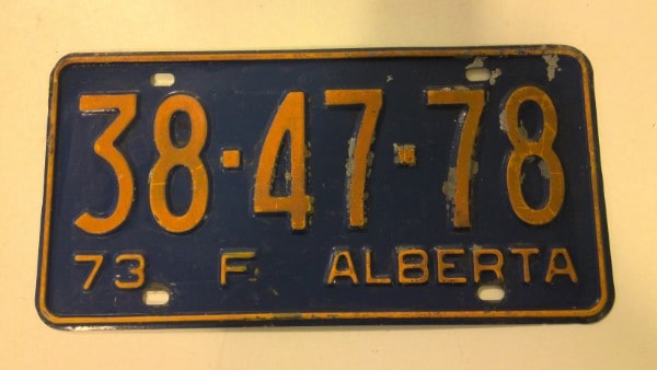 1956 Alberta Farm License Plate for sale