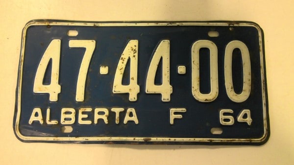 1964 Alberta Farm License Plate for sale