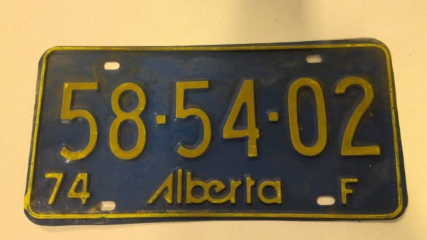 1973 Alberta Farm License Plate for sale