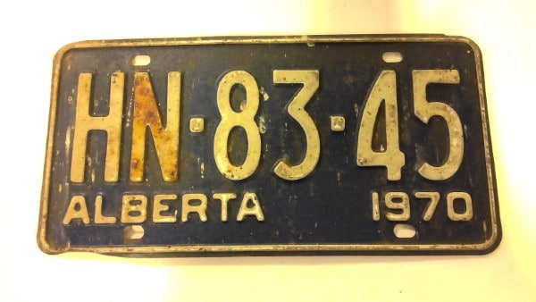 1970 Alberta License Plate for sale