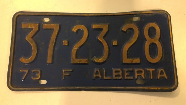 1973 Alberta Farm License Plate for sale