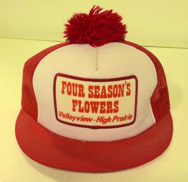 Vintage Four Season's Flowers Snapback Hat with Pompom for sale